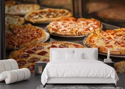 pizza in celebrations and special occasions, from birthday parties and game-day gatherings to weddings Wall mural