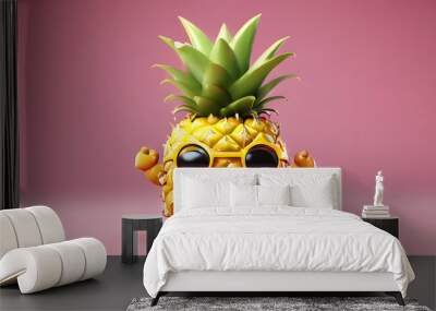 Tropical Pineapple Man in 4K Wall mural