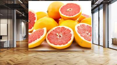 Grapefruits in half, generative ai Wall mural