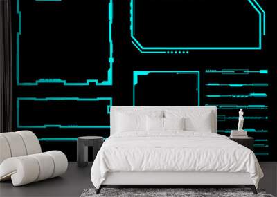 Abstract  technology futuristic interface HUD concept , vector illustration Wall mural