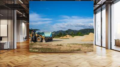 sand ,land and vehicle for construction Wall mural