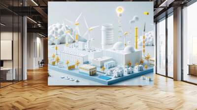 AI in energy management with smart grids and real-time consumption analytics Wall mural