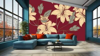 Beautiful seamless floral pattern background. Wall mural