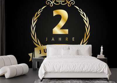 2 jubilaeum laurel gold Wall mural