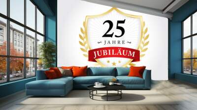 25 Jahre Jubilaeum Wappen Gold Wall mural