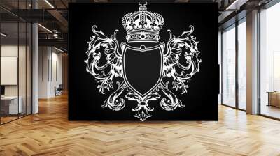 Wappen Symbol Schild Ornamente Vektor Wall mural