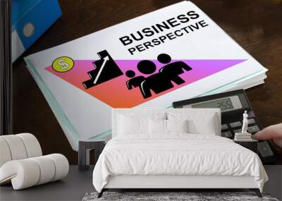 Business perspective concept illustrated on a paper Wall mural