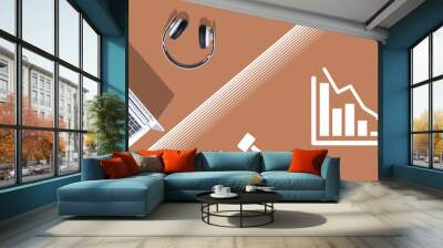 Concept of bankruptcy Wall mural