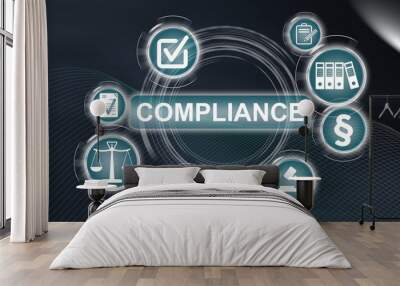 Concept of compliance Wall mural