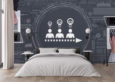 Concept of continuing education Wall mural