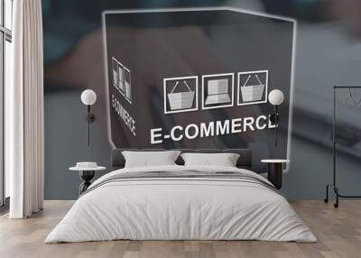 Concept of e-commerce Wall mural