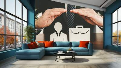 Concept of job loss insurance Wall mural