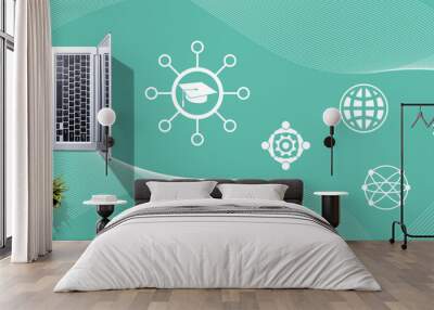 Concept of knowledge sharing Wall mural