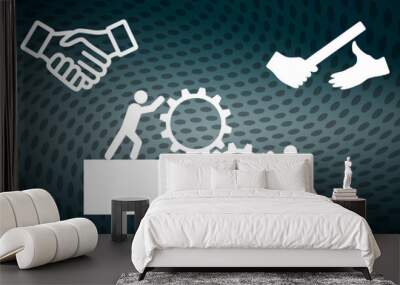 Concept of teamwork Wall mural