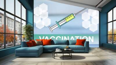 Concept of vaccination Wall mural