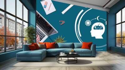 Concept of video game addiction Wall mural