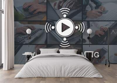 Concept of video streaming Wall mural