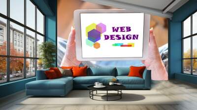 Web design concept on a tablet Wall mural