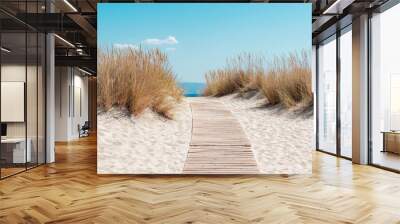 The path to the beach, the perfect destination during summer. Wall mural