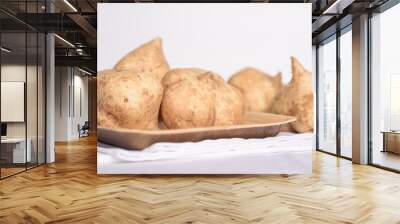 Jicama organic food for healthy eating on white background Wall mural