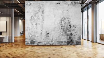 Distressed Concrete Wall: A Monochromatic Study in Texture and Decay.  The image showcases the raw beauty of aged concrete, highlighting its weathered surface and captivating imperfections. Wall mural