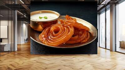 Jalebi with Rabri - Indian Sweet Dish Wall mural