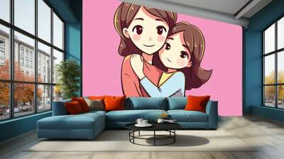 mothers day concept illustration vector eps 10 Wall mural