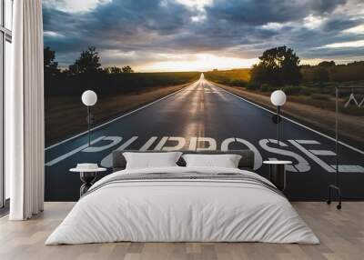 Road to Purpose with Sunset Wall mural