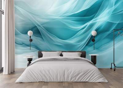 Abstract wave lines for a calming atmosphere Wall mural