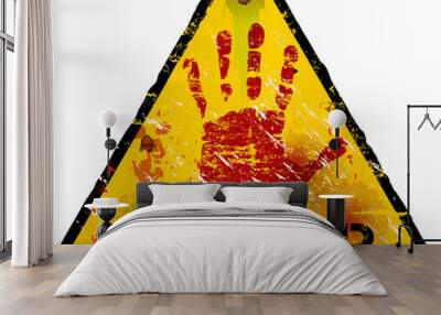 danger sign, warning / prohibition sign, vector Wall mural