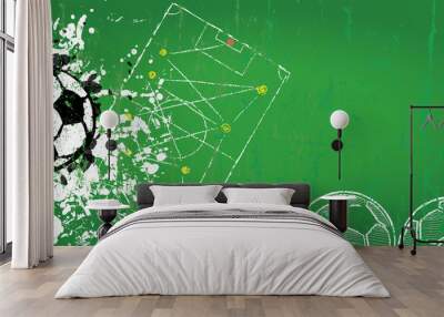 Soccer / Football design template,free copy space, vector Wall mural