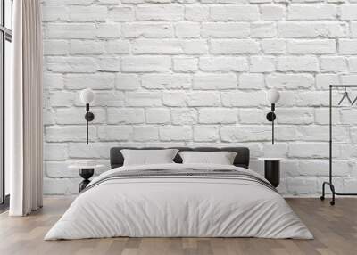 White brick wall Wall mural