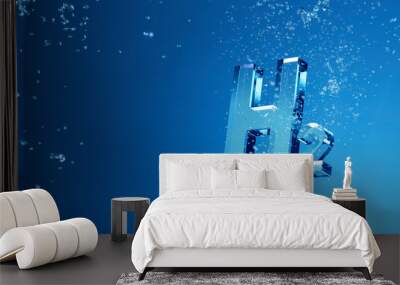 H2 – Wasserstoff – Innovation und Energie – Erneuerbare – Umwelt Wall mural