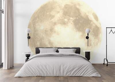 Moon isolated on white background Wall mural