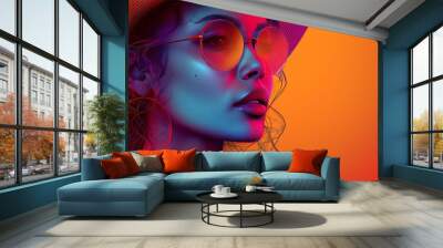 Neon Elegance Wall mural