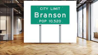 Branson City Limit road sign Wall mural