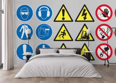 Work safety signs Wall mural