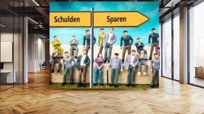 Schild 370 - Sparen Wall mural