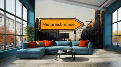 Strassenschild 37 - Mietpreisbremse Wall mural