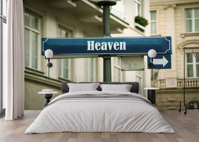 Street Sign to Heaven Wall mural