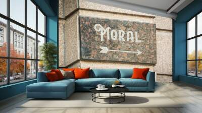 Street Sign to Moral Wall mural