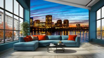 Richmond, VA skyline at daybreak Wall mural