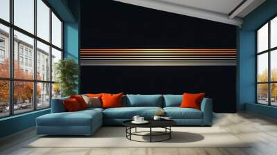 decorative horizontal colored line style design Wall mural