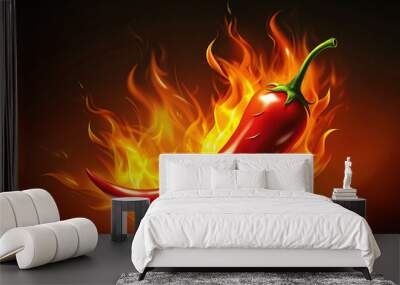 hot chili pepper Wall mural