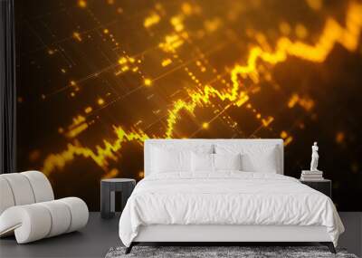 This image of a rising gold chart is a top pick for investment strategies and savings plans. Wall mural