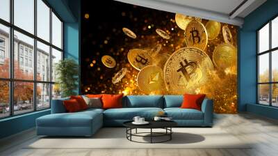 cryppto currency concept Wall mural