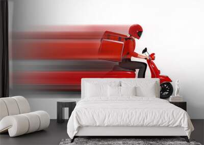 delivery man, free delivery concept Wall mural