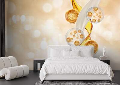 gold molecule and gold stem cell Wall mural