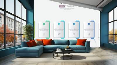 Business data visualization. timeline infographic icons designed for abstract background template milestone element modern diagram process technology digital marketing data presentation chart Vector Wall mural