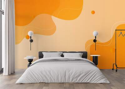 Abstract orange with fluid background. Wall mural